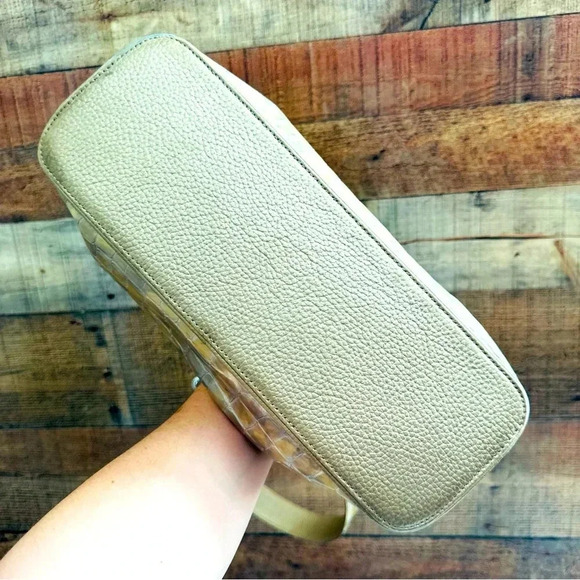 Brighton Cher Rare/Retired Bronze Croc Embossed Leather Shoulder Bag - Picture 6 of 13